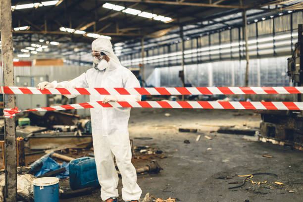 Professional Biohazard Cleanup technician working in Hillsboro, TX